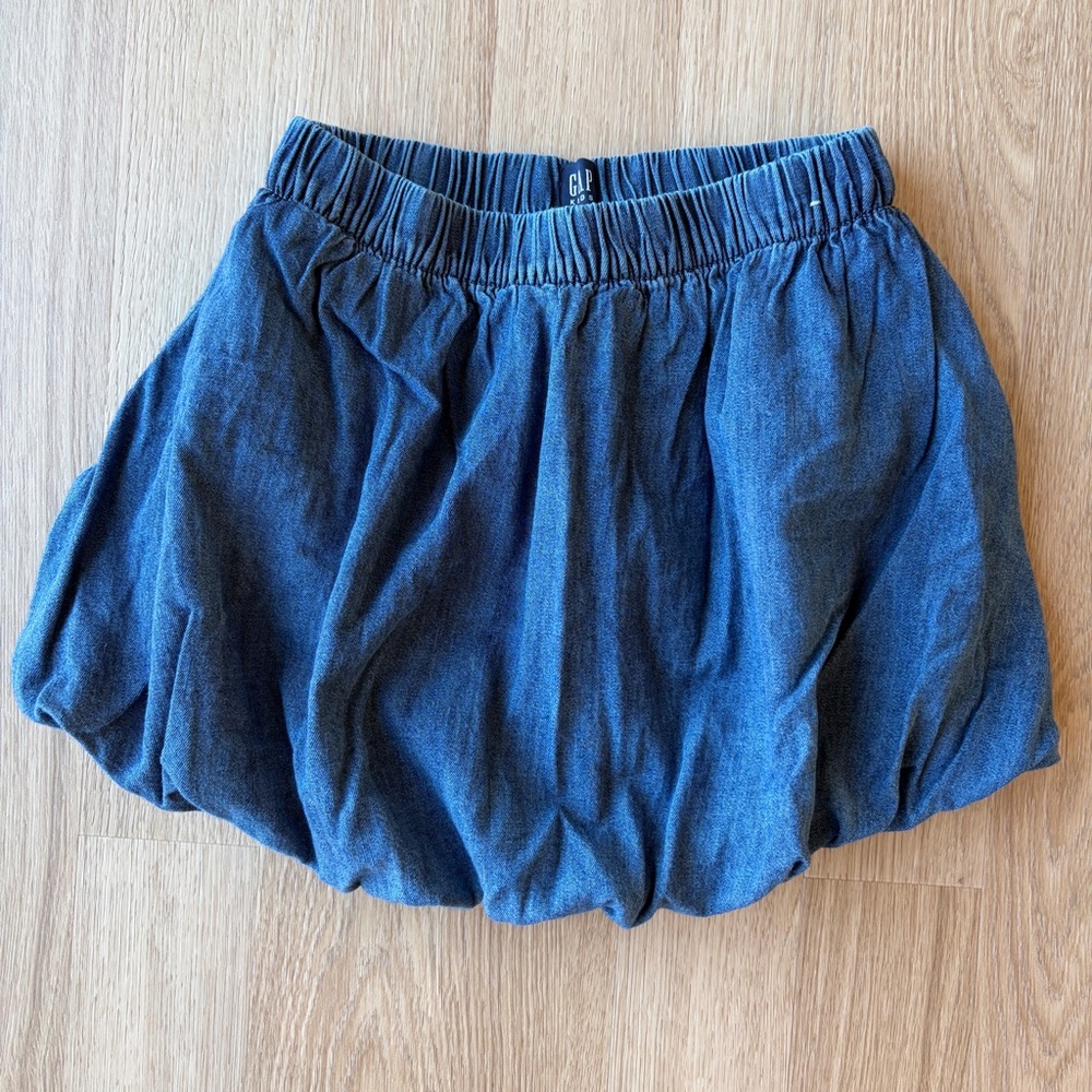 GAP Kids Dark Blue Denim Bubble Skirt